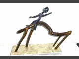 201 Don Quichotte 2021, Stahl Holz Stein, Höhe ca.15cm